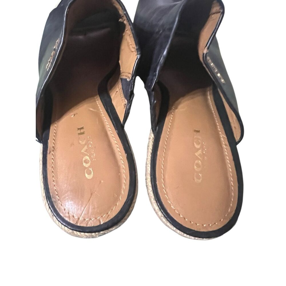 Coach Gayle sandal espadrille wedge open toe slide sz 8.5 - Picture 6 of 10